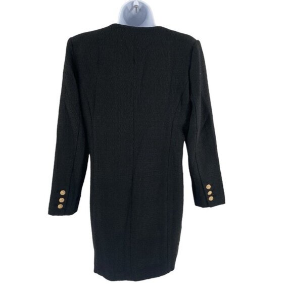 Pomander Place | NEW Black Tweed Keira Long Sleeve Mini Dress Size XL - Picture 8 of 12